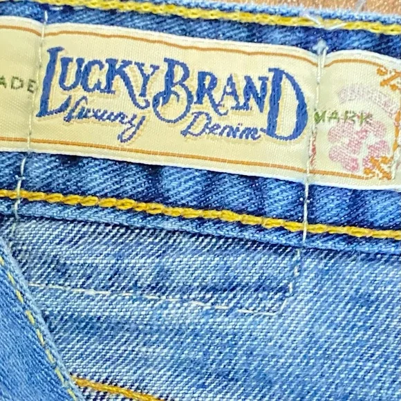 Lucky Brand Luxury Denim By Gene M Sz.10/30 Made In USA Cherry Rhinestones - Picture 11 of 17